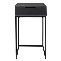 The Home Deco Factory Console design effet bois Abbott - L. 45 x H. 77 cm - Noir