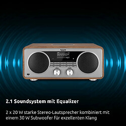 Acheter TechniSat DIGITRADIO 602 - Radio stéréo Internet (Dab+, FM, subwoofer, CD, USB, Streaming Audio Bluetooth et Spotify, AUX, WLAN, réveil, Chargement sans Fil, Commande par app) Noyer