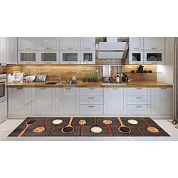 Alter Tapis de cuisine, 100% Made in Italy, Tapis antitache avec impression numérique, Tapis antidérapant et lavable, Modèle ErRabbah, 120x52 cm