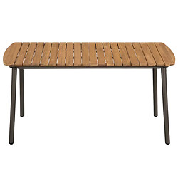 vidaXL Table de jardin 150 x 90 x 72 cm Bois d'acacia solide et acier