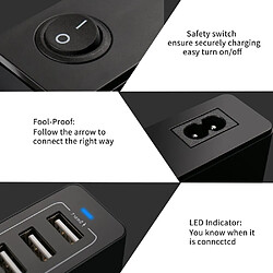 Acheter Universal 10 ports USB station chargeur rapide quai avec câble 50W États-Unis Australie UE Royaume-Uni Corée du Sud Prise Chargeur multiUSB pour iPad PC | Chargeur de téléphone mobile