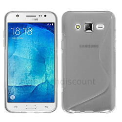 Htdmobiles Coque silicone gel fine pour Samsung Galaxy J3 + film ecran - TRANSPARENT