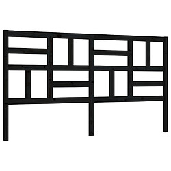 vidaXL Tête de lit Noir 206x4x104 cm Bois massif de pin