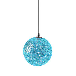 Rattan Wicker Ball Globe Plafonnier pendentif Lampe Ombre avec trou 20cm bleu