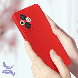 Acheter Avizar Coque Oppo Reno 8 lite 5G Silicone Semi-rigide Soft-touch Fine rouge