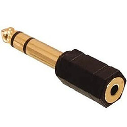 Valueline Adaptateur jack 6,35mm vers jack 3,5mm connecteur plaqué or