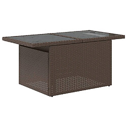 Acheter vidaXL Salon de jardin avec coussins 6 pcs marron résine tressée