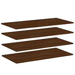 vidaXL Étagères murales 4pcs chêne marron 100x50x1,5cm bois ingénierie