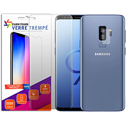 Verre trempé pour Samsung Galaxy S9 Plus + Verre Trempé Camera Arrière Protecteur - 9H Film Protection en Verre Trempé - Visiodirect -