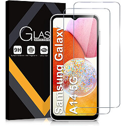 Verre Trempé pour Samsung Galaxy A14 4G/5G (6,6") [Pack 2] Film Vitre Protection Ecran Little Boutik®