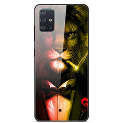 Coque en TPU impression de motifs hybride tête de lion et costume pour votre Samsung Galaxy A51