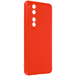 Avizar Coque pour Honor 90 Silicone Semi-rigide Soft-touch avec Dragonne Rouge