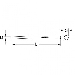 KS TOOLS Pointeau de montage 6x200mm Kstools