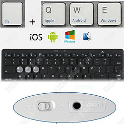 Avis Tech Discount TD® Clavier sans fil Silencieux Bluethooth QWERTY Ultra mince Ergonomique ordinateur Windows IOS Iphone Ipad Etanche Noir Tendance