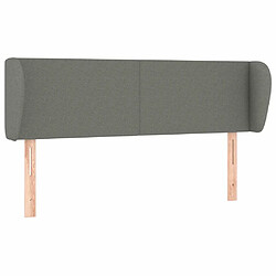 Maison Chic Tête de lit scandinave avec oreilles,meuble de chambre Gris foncé 147x23x78/88 cm Tissu -MN92848