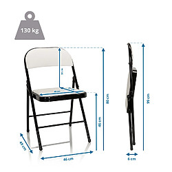 Acheter Chaise visiteur / Chaise de conférence / Pliante TUDELA Similicuir Blanc hjh OFFICE