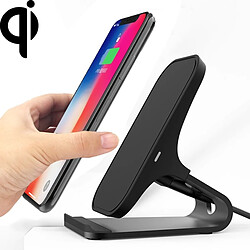 Wewoo Chargeur sans fil noir pour iPhone, Galaxy, Huawei, Xiaomi, LG, HTC et autres téléphones intelligents standard QI Intelligent Dual Coil Conception Titulaire sans avec Témoin, Support de charge rapide,