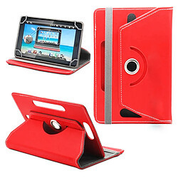 Etui rotatif en simili cuir pour Asus T101HA 10.1" Rouge -VISIODIRECT-