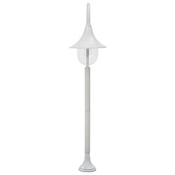 vidaXL Lampadaire de jardin E27 120 cm Aluminium Blanc