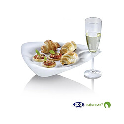 Sdg Usa Assiette Triangulaire avec Porte-Verre Finger Food 26,8x25,7 cm - Lot de 200 - SDG - Pulpe de cellulose 268x257xmm