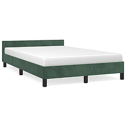 vidaXL Cadre de lit sans matelas vert foncé 120x200 cm velours