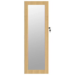 Avis vidaXL Armoire à bijoux avec miroir murale 30x8,5x90 cm