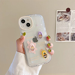 GUPBOO Étui pour iPhone13ProMax pantoufles créatives en trois dimensions fille dessin animé étui de téléphone portable amusant et transparent