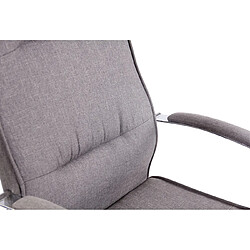 Decoshop26 Fauteuil de bureau sur roulettes fonction massage mécanisme de balance en tissu gris 10_0002611 pas cher