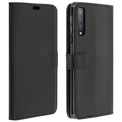 Avizar Housse Samsung Galaxy A7 2018 Etui Folio Coque Silicone Support Vidéo Noir