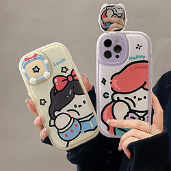 GUPBOO Étui pour iPhone11ProMax version blanche neige dessin animé téléphone portable étui miroir femme