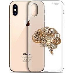 Caseink Coque arrière Apple iPhone Xs / X (5.8 ) Crystal Gel HD [ Nouvelle Collection - Souple - Antichoc - Imprimé en France] Mécanismes du Cerveau