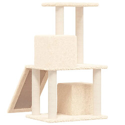 Avis Helloshop26 Arbre à chat meuble tour grimper jouet grattage grattoir escalade plateforme avec griffoirs en sisal 82 cm crème 02_0022523