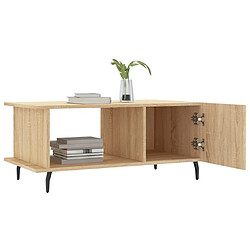 Avis vidaXL Table basse chêne sonoma 90x50x40 cm bois d'ingénierie