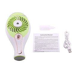 Wewoo Ventilateur Transparent et vert Humidificateur de de brume d'eau rechargeable portatif d'USB de mini de refroidissement d'air avec le réservoir la clef de contrôle la lampe de fan pulvérisent la indicatrice de fan, capacité de d'eau: 23ml pas cher