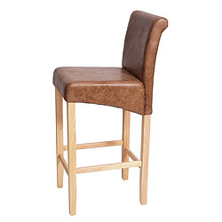 Avis Mendler Tabouret de bar HWC-C33, tabouret de comptoir, bois ~ imitation daim, pieds clairs, tissu/textile