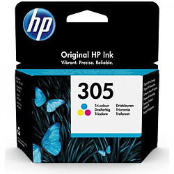 Cartouche d'Encre - Imprimante HP 305 trois couleurs authentique (3YM60AE) pour HP DeskJet 2300/2710/2720/Plus4100, HP Envy 6000/Pro 6400