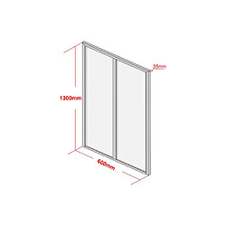 Avis Vente-Unique Verrière atelier en aluminium thermolaqué - 60x130 cm - Noir - BAYVIEW