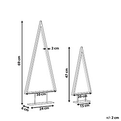 Beliani Lot de 2 décorations de Noël LED noir LOPPI