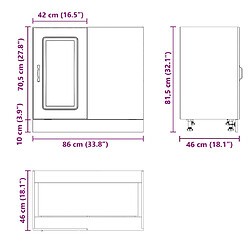 vidaXL Armoire de cuisine Kalmar sonoma gris bois d'ingénierie pas cher