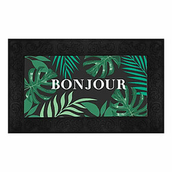 Paris Prix Tapis Relief Imprimé Vesta 45x75cm Noir & Vert