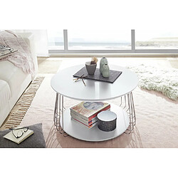 Avis Inside 75 Table basse VELLA 70 cm design laque blanc mat