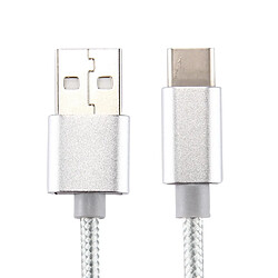 Avis Wewoo Câble argent pour Samsung Galaxy S8 et S8 + / LG G6 / Huawei P10 P10 Plus / Oneplus 5 / Xiaomi Mi6 Max 2 / autres Smartphones Tricot Texture USB vers USB-C / Type-C de chargement de synchronisation de données, longueur de câble: 2 m,