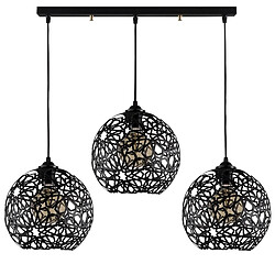 EPIKASA Suspension Siena, Noir, Métal, 75x25x115 cm