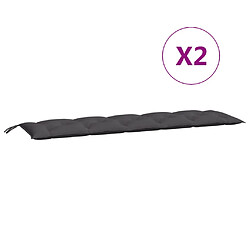 vidaXL Coussin de banc de jardin anthracite tissu oxford