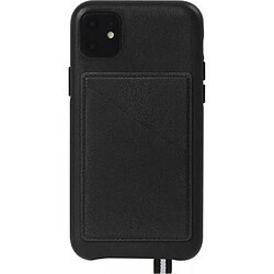 ARTEFAKT Coque pour iPhone 11 en Cuir Elysée avec porte-carte magnétique amovible Noir