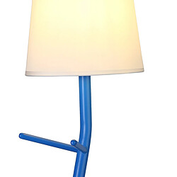 Acheter Inspired Lampe de table avec abat-jour, 1 x E27, bleu/blanc