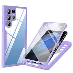 Coque en TPU + acrylique violet pour votre Samsung Galaxy S22 Ultra 5G