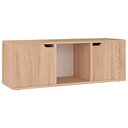 vidaXL Meuble TV Chêne Sonoma 88,5x27,5x30,5 cm Bois d’ingénierie