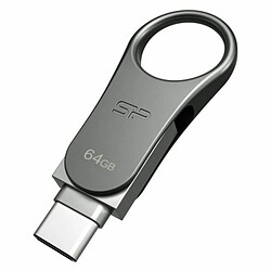 Acheter Silicon-Power Clé USB Silicon Power SP064GBUC3C80V1S 64 GB Noir titanium Argent 64 GB