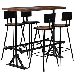 vidaXL Mobilier de bar 5 pcs Bois de récupération massif